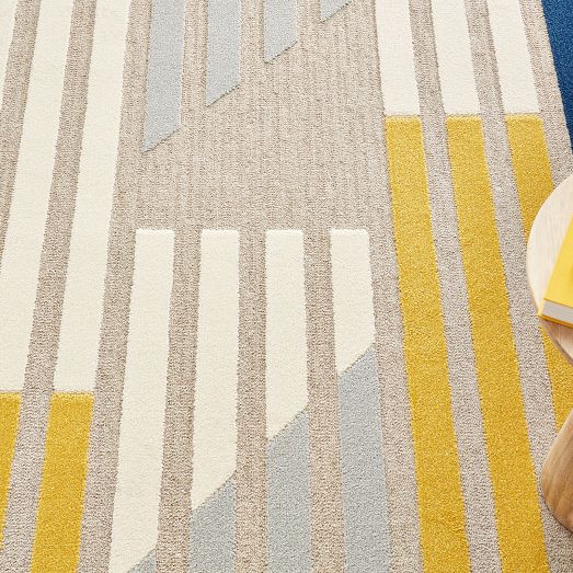 Kista Geometric Striped Area Rug