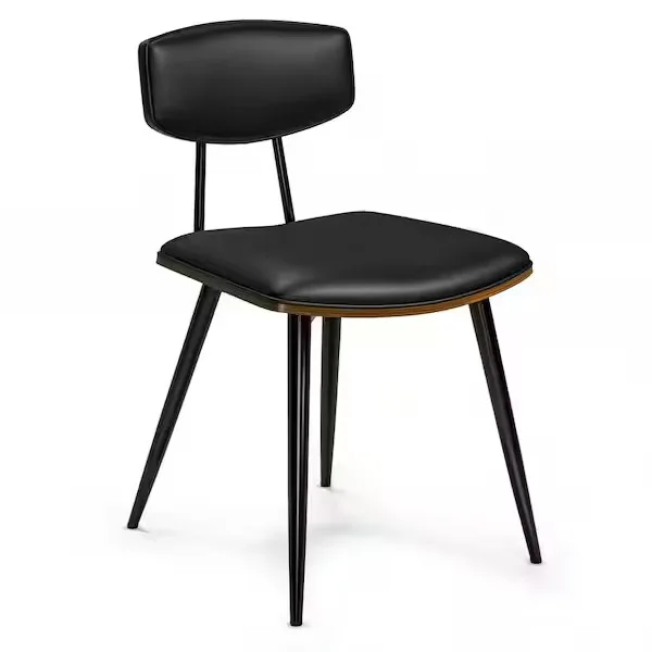 Mavis Mid-Century Modern Black Dining Chair