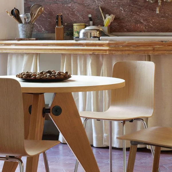 Guéridon Round Oak Dining Table