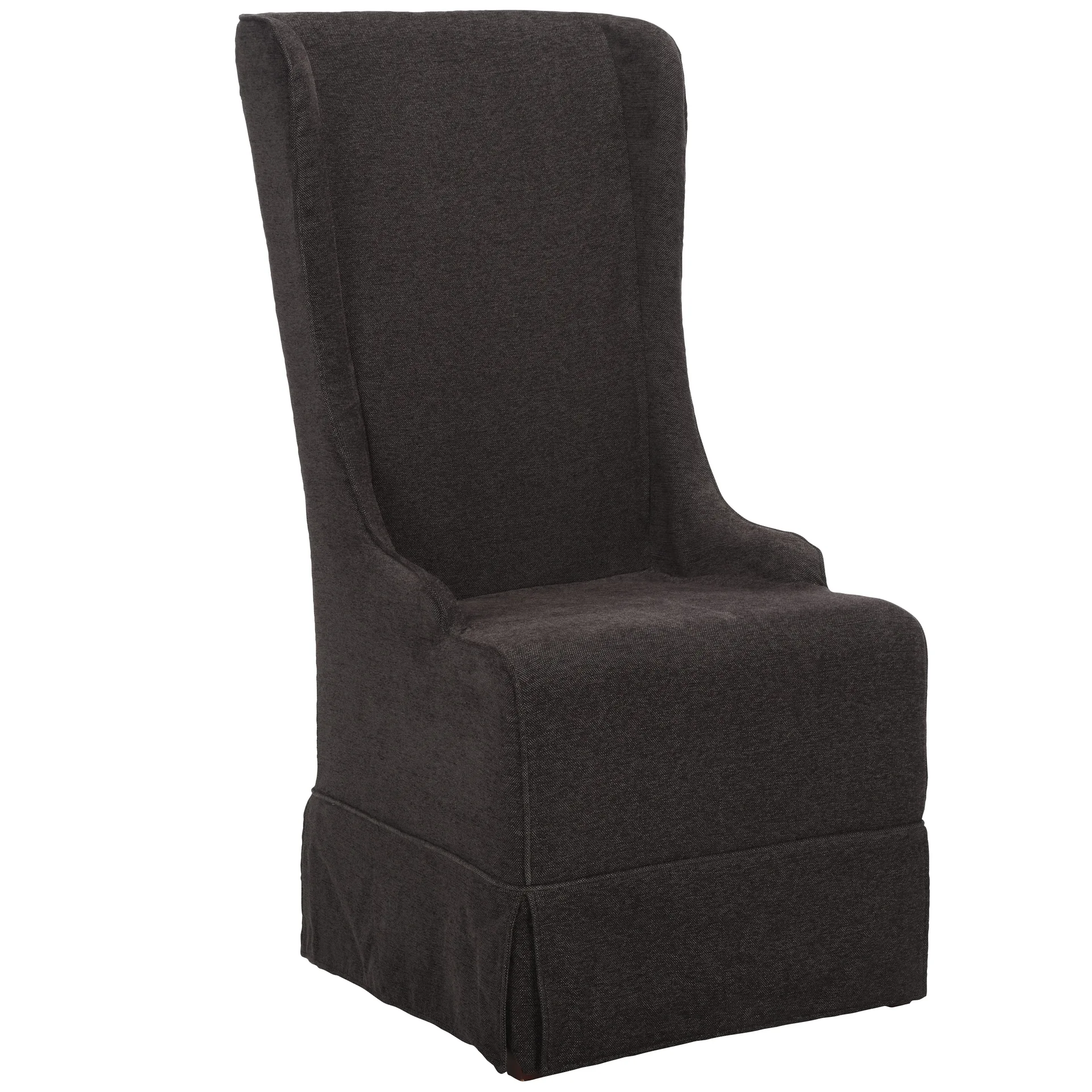 Becall Solid Cotton Slipcovered Wingback Dining Chair