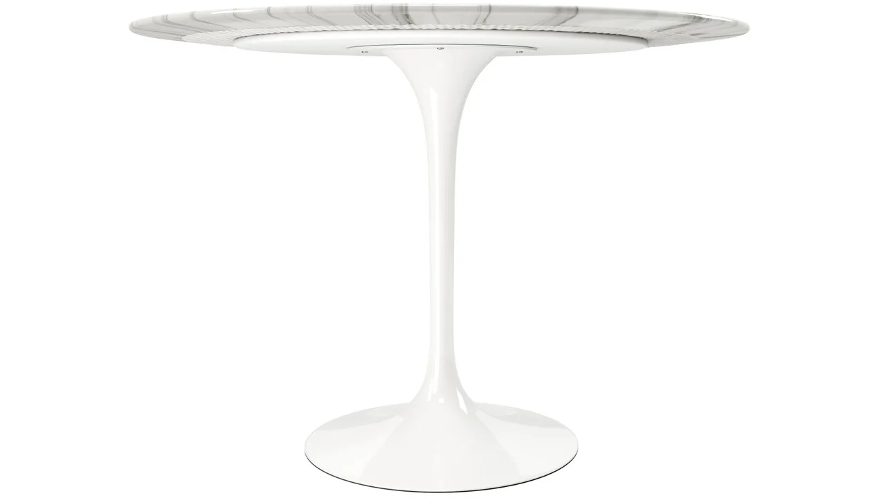 Round Marble Pedestal Dining Table