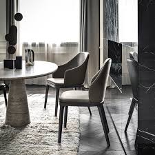Doa Modern Gray Leather Upholstered Armchair