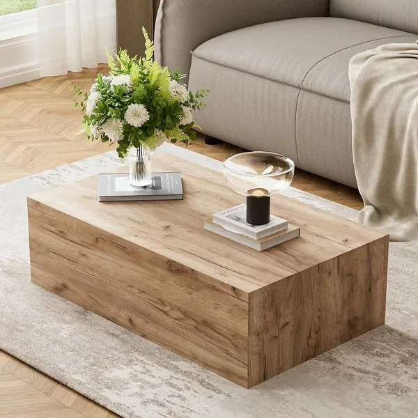 Modern Rectangular Wood Coffee Table