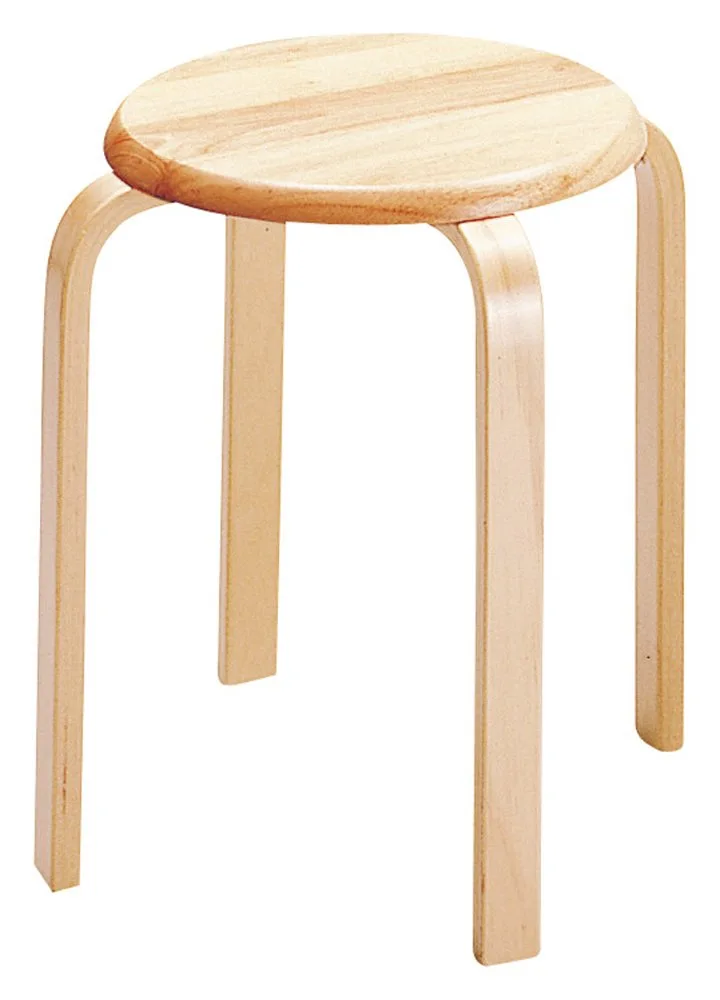 Natural Round Wooden Stool