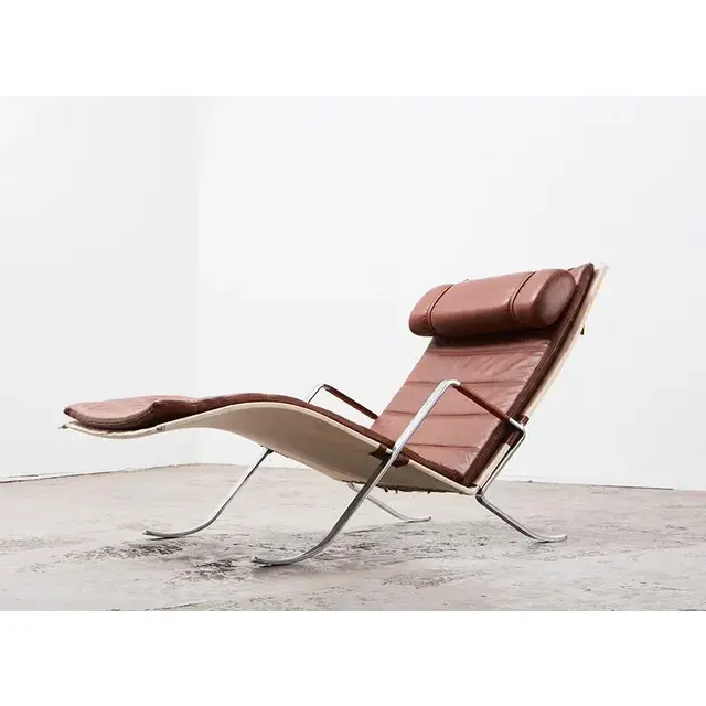 Grasshopper Leather Lounge Chair
