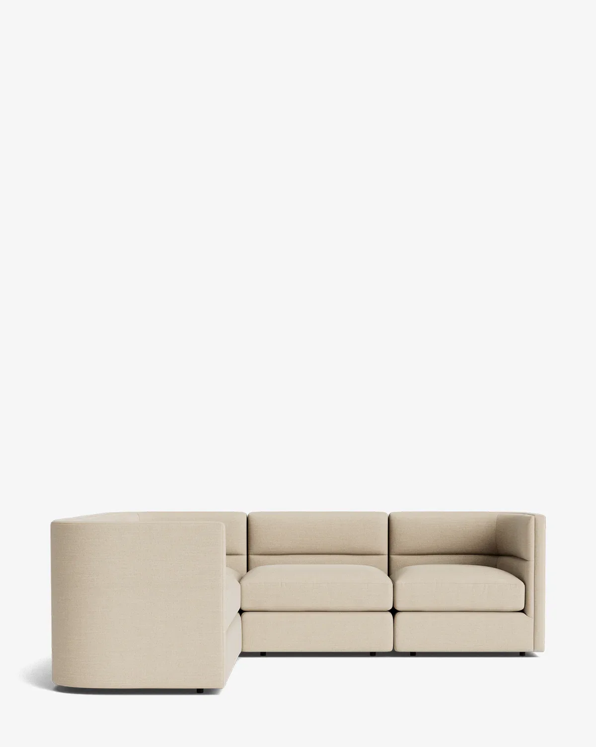 Beige Fabric Sectional Sofa Module
