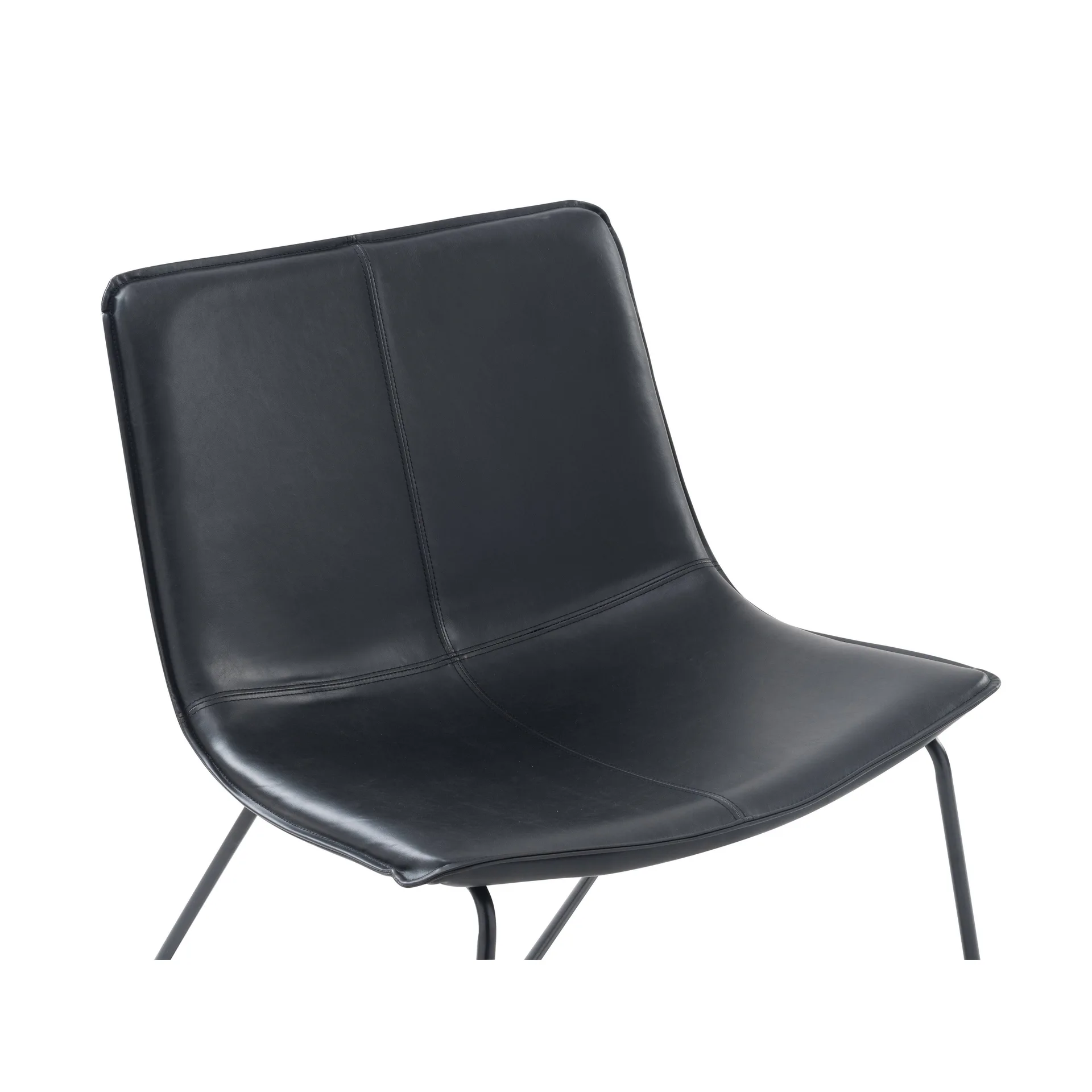 Black Leather Accent Chair