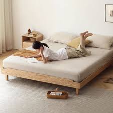 Minimalist Solid Wood Platform Bed
