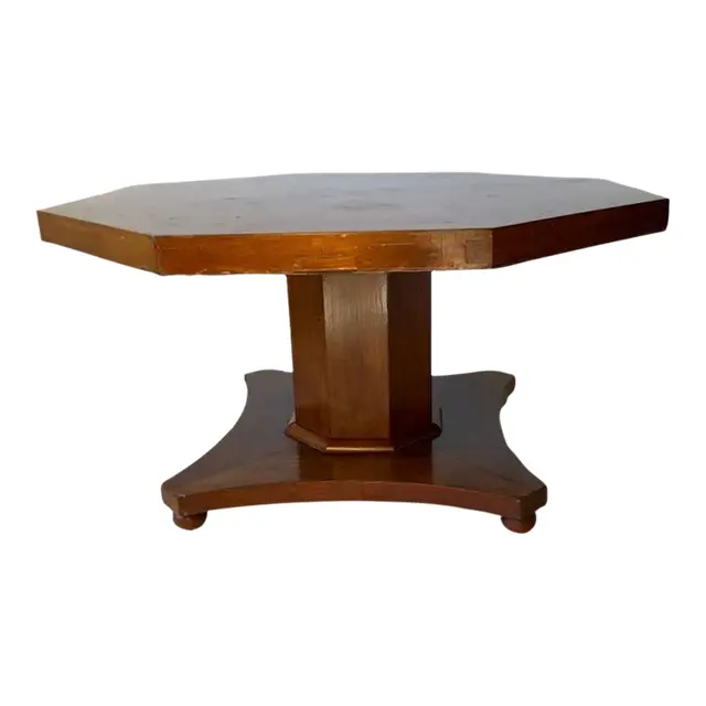 Antique Wood Octagonal Coffee Table
