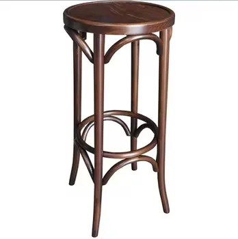 Round Bentwood Bar Stool