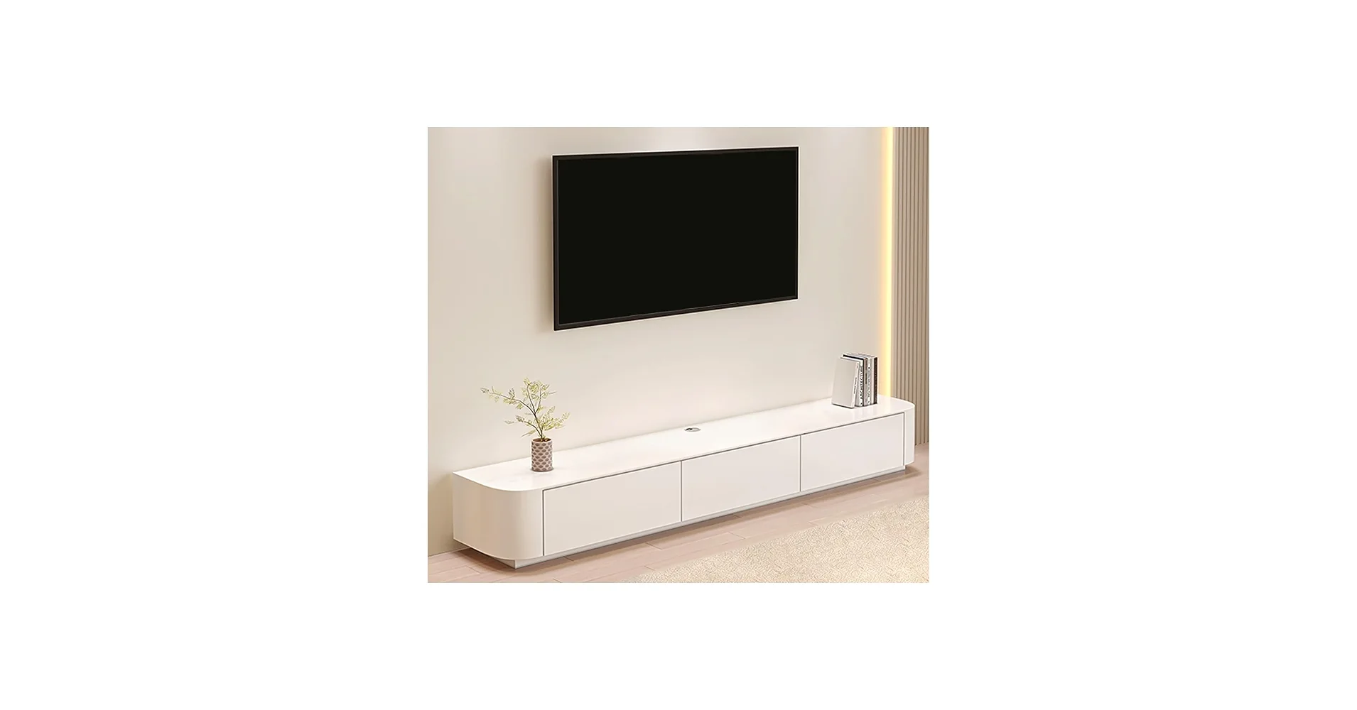 Minimalist White Media Console