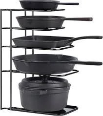 Black Steel Pan Organizer Rack