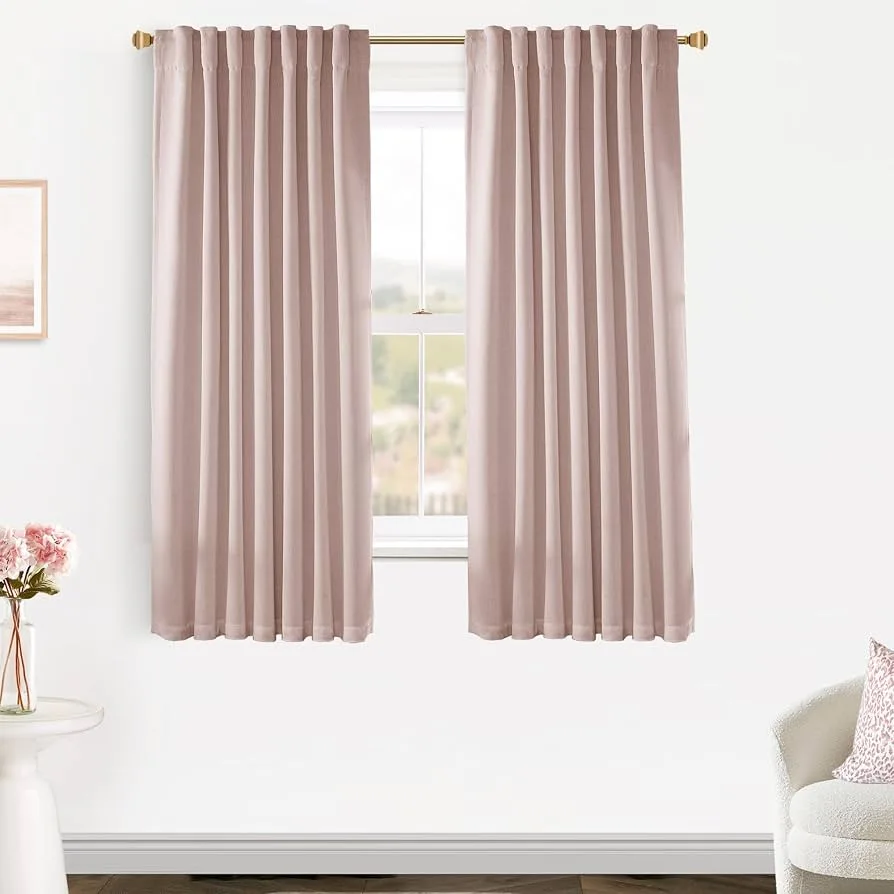 Dusty Blush Pink Solid Pink Curtain Panel