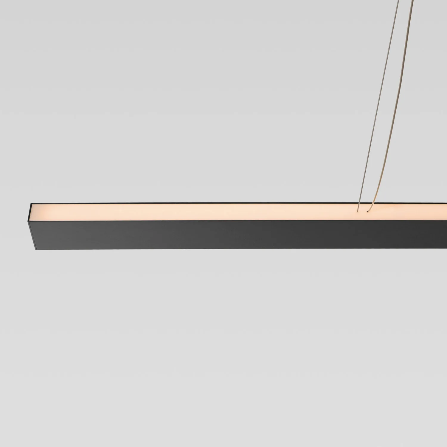 LINE Brushed Black Linear Pendant Light