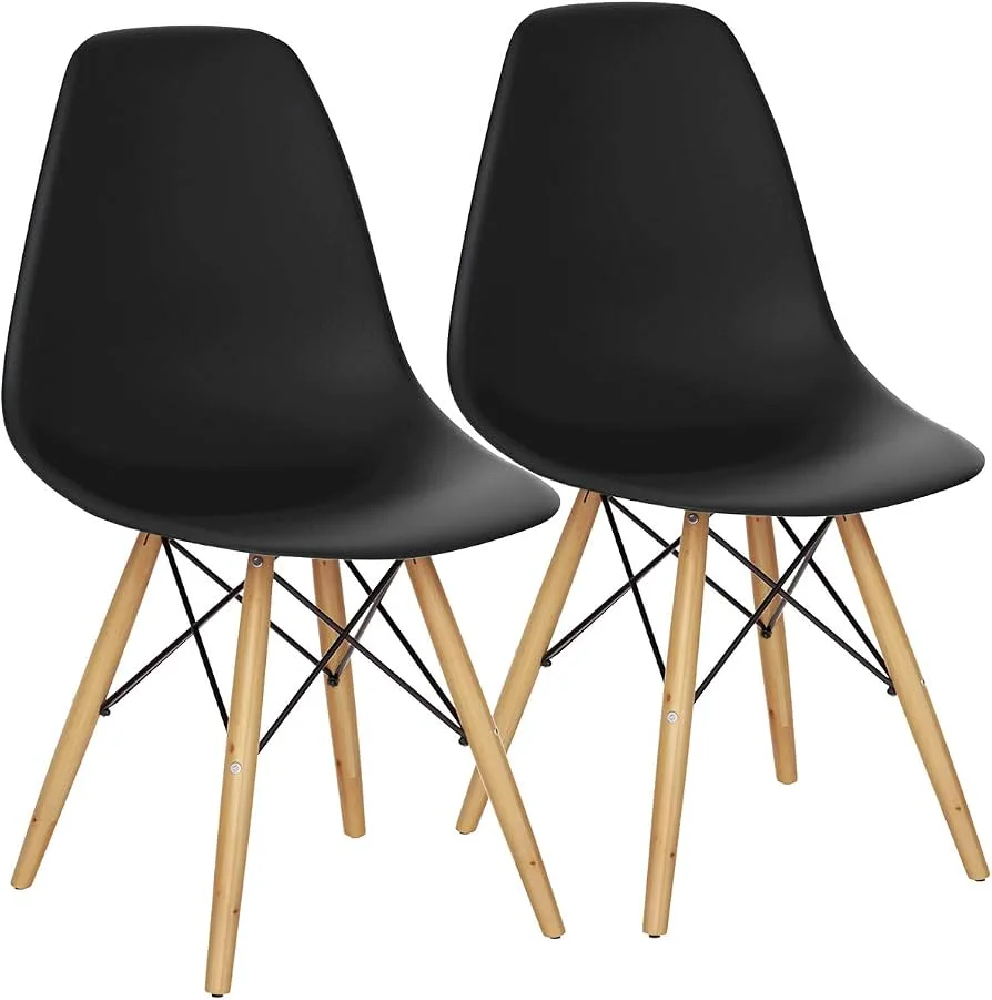 Black Molded Plastic Dining Chair