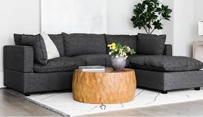 KOVA CHARCOAL FABRIC CLOUD SECTIONAL