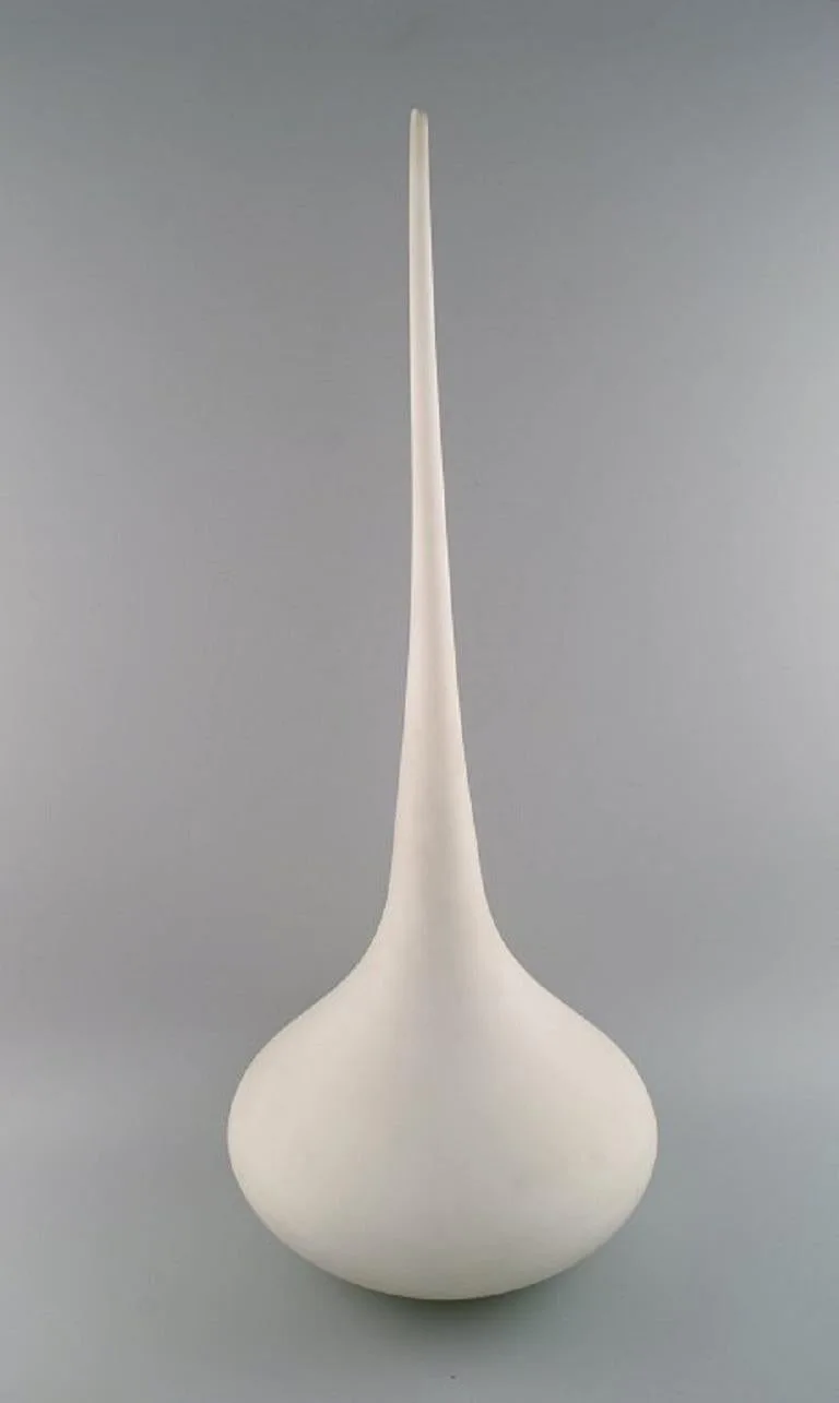 Matte White Glass Decorative Vase