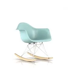 Blue Molded Shell Rocking Chair