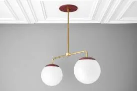 Mid-Century Modern Linear Globe Chandelier