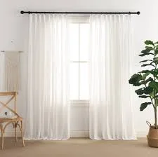 Aura Solid White Sheer Curtains
