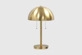 Terele Brushed Brass Dome Table Lamp