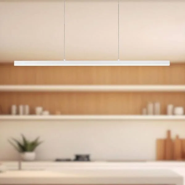 Kuzco Vega Minimalist White Linear Pendant Light