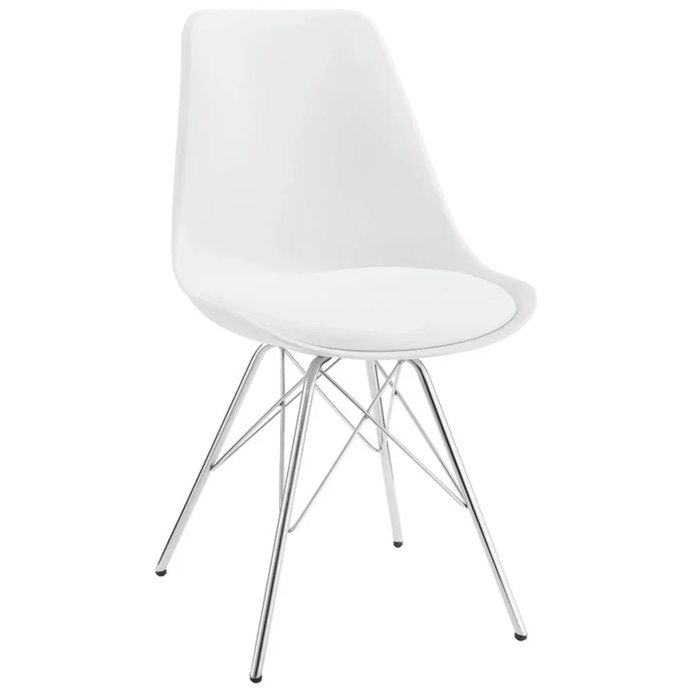 Eiffel White Molded Shell Chair