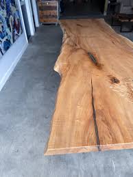 Natural Wood Live Edge Dining Table
