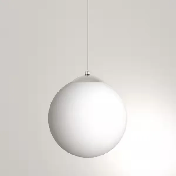 White Glass Globe Pendant Light