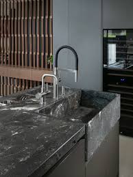 Modern Black Marble Kitchen Island