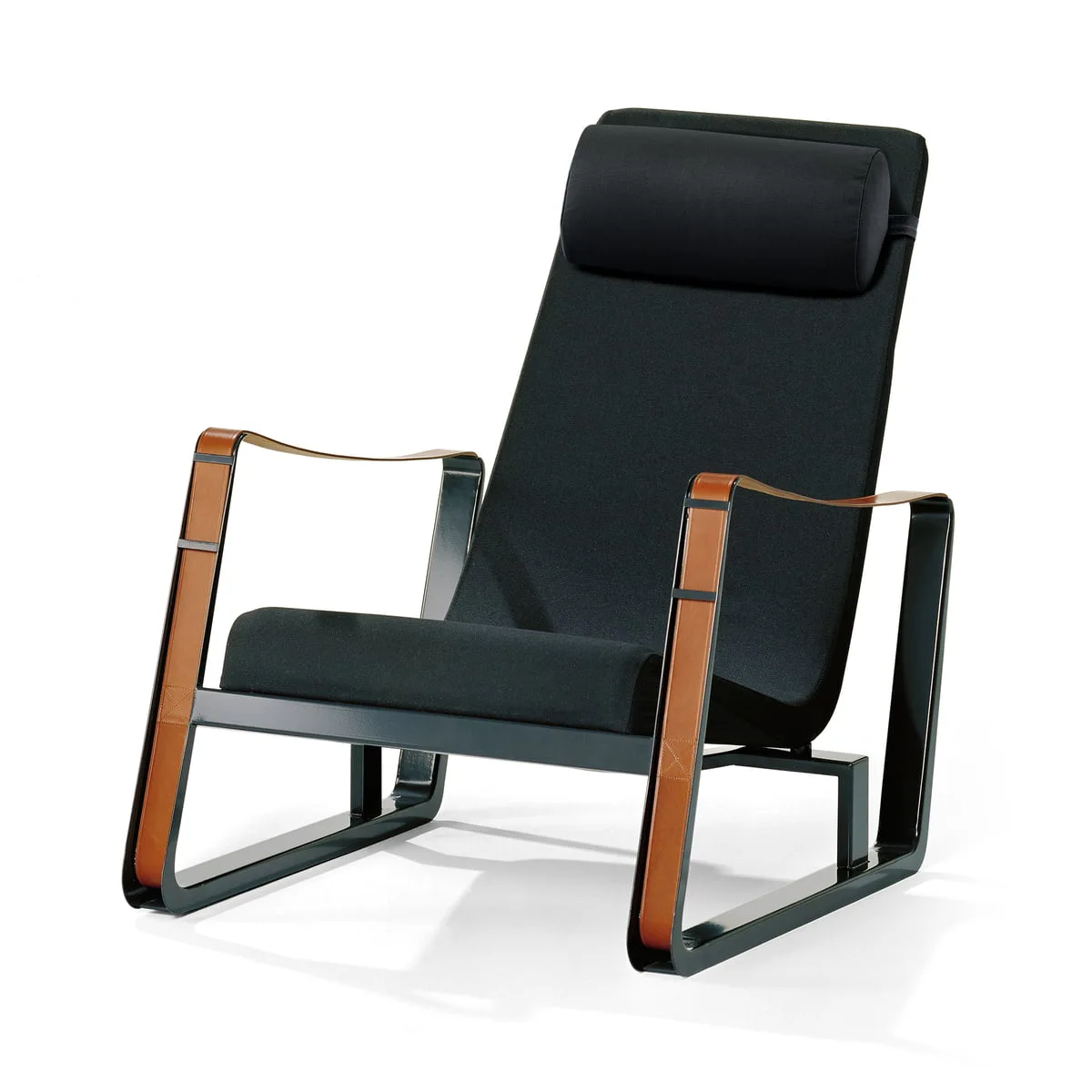 Jean Prouvé Cité Black Fabric Lounge Chair