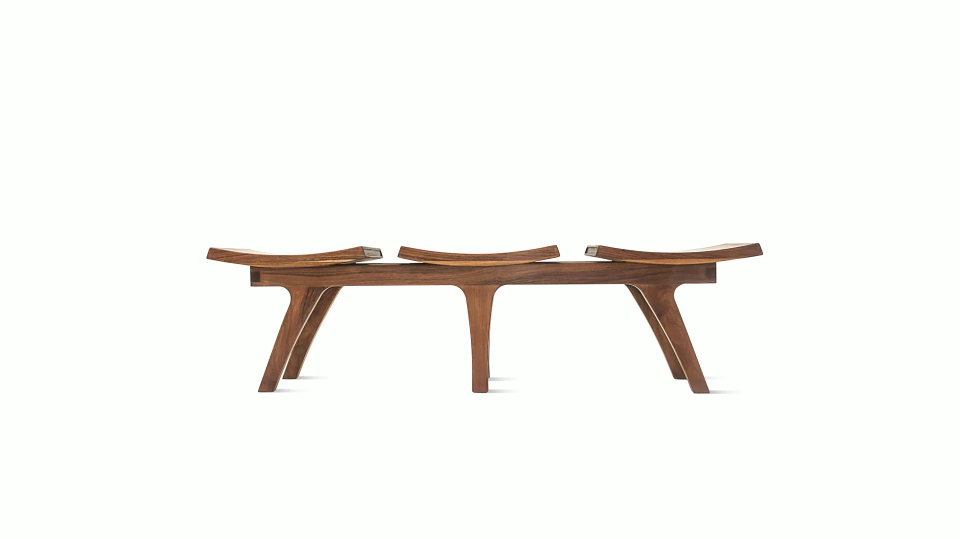 Tripot Mid-Century Modern Sculptural Wooden Bench