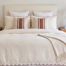 Cream Linen Bedding Set