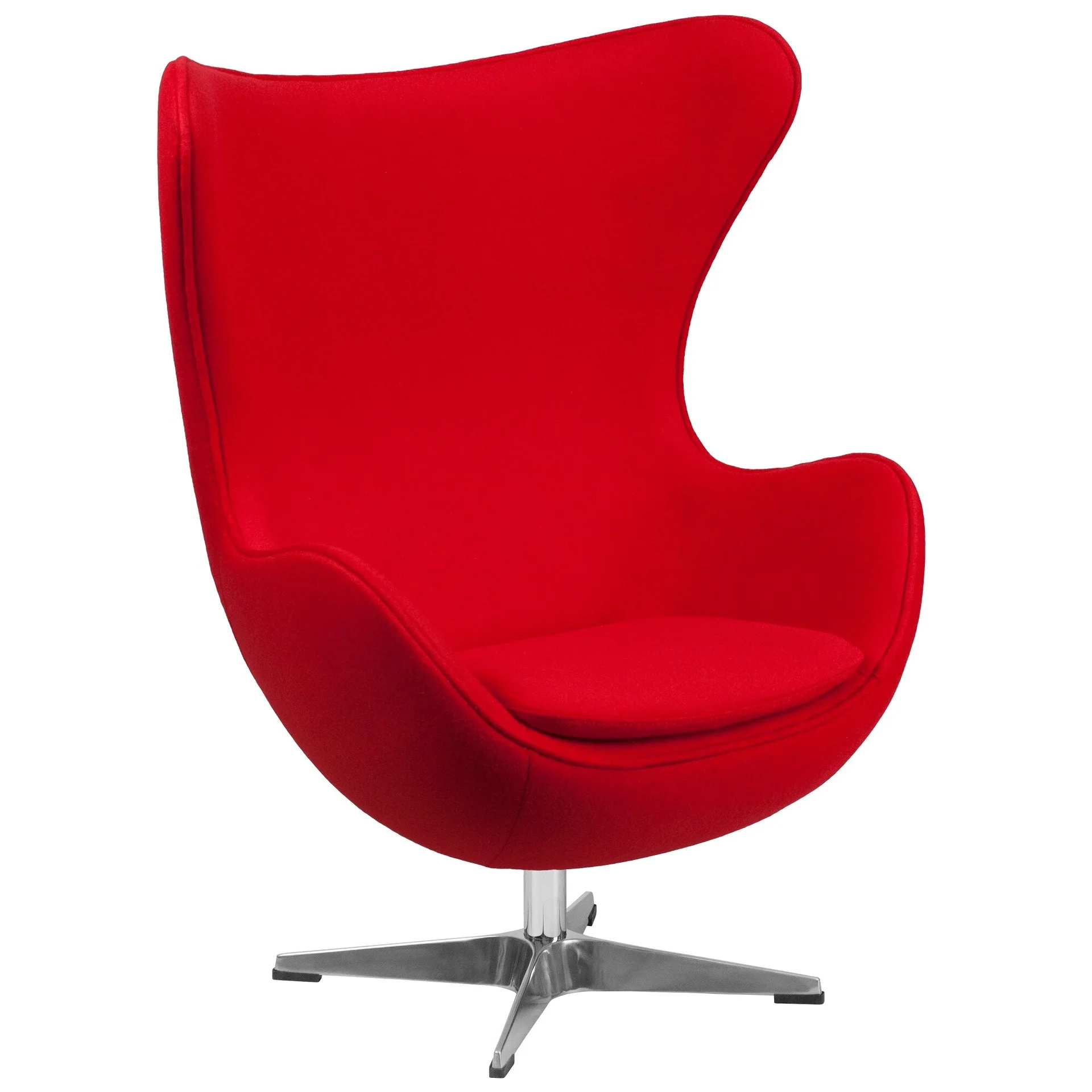 Red Wool Egg Chair