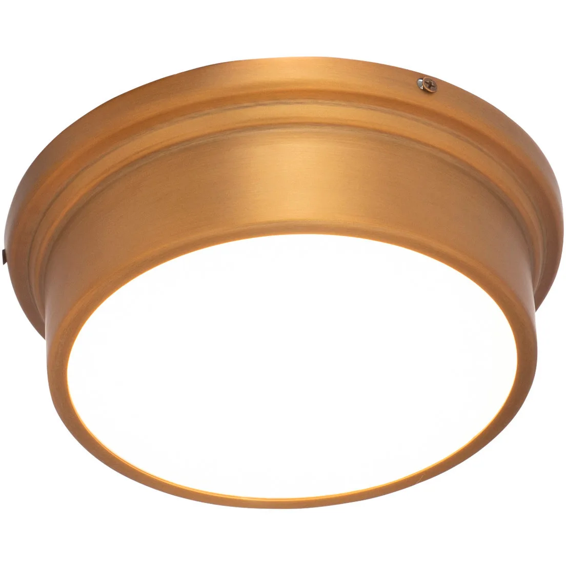 Round Brass Flush Mount Ceiling Light