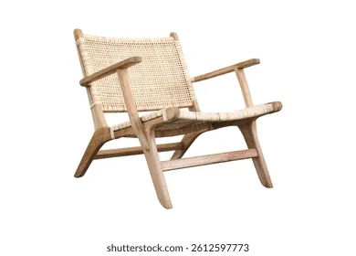 Natural Wood Accent Armchair