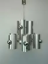 Brushed Aluminum Cylindrical Pendant Light