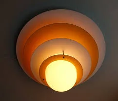 Raak Amsterdam Round Metal and Glass Ceiling Light