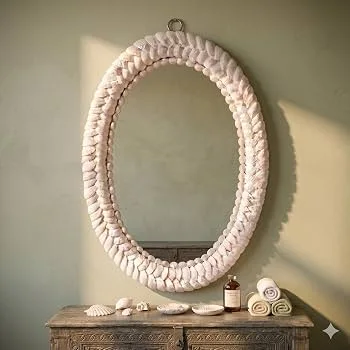 Oval Shell Mirror