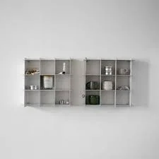 Stello Minimalist Metal Modular Grid Bookcase