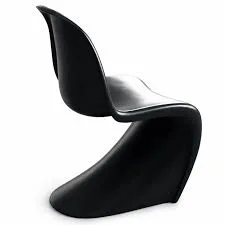 Matte Black Sculptural Chair