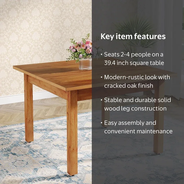 Square Oak Dining Table