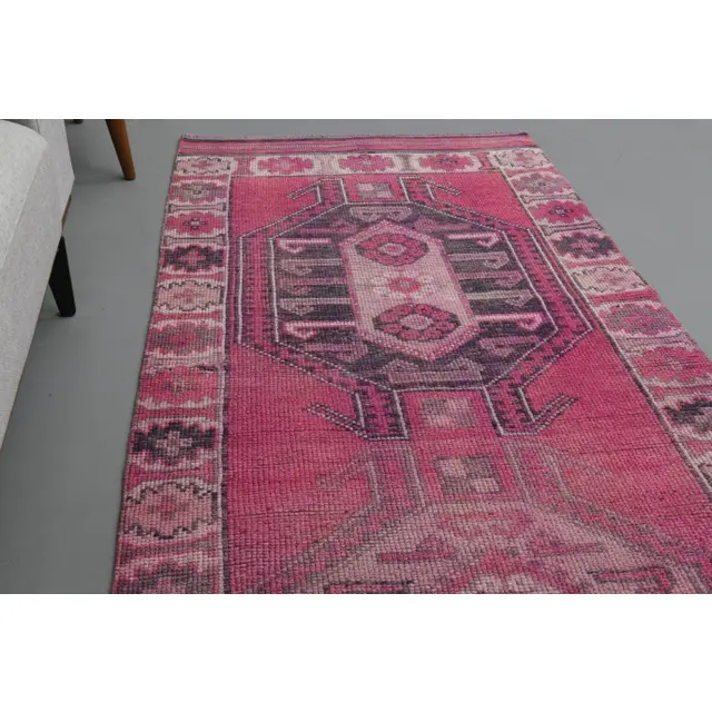 Vintage Turkish Pink Area Rug