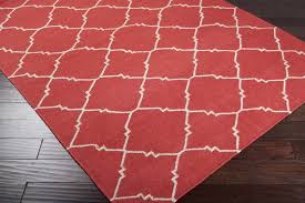 Bloomdale Red Geometric Area Rug