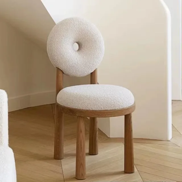 Boucle Accent Chair with Round Back