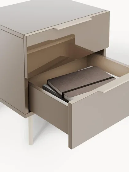 Lennie Glossy Minimalist Nightstand