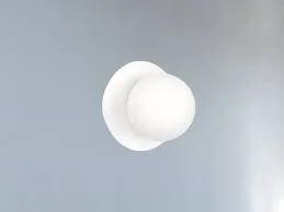 Minimalist White Glass Globe Wall Sconce