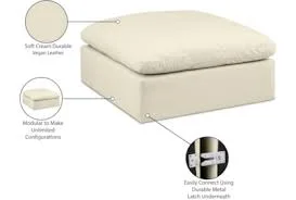 Rolo Cream Modular Ottoman