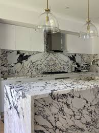 Calacatta Viola Marble Kitchen Island