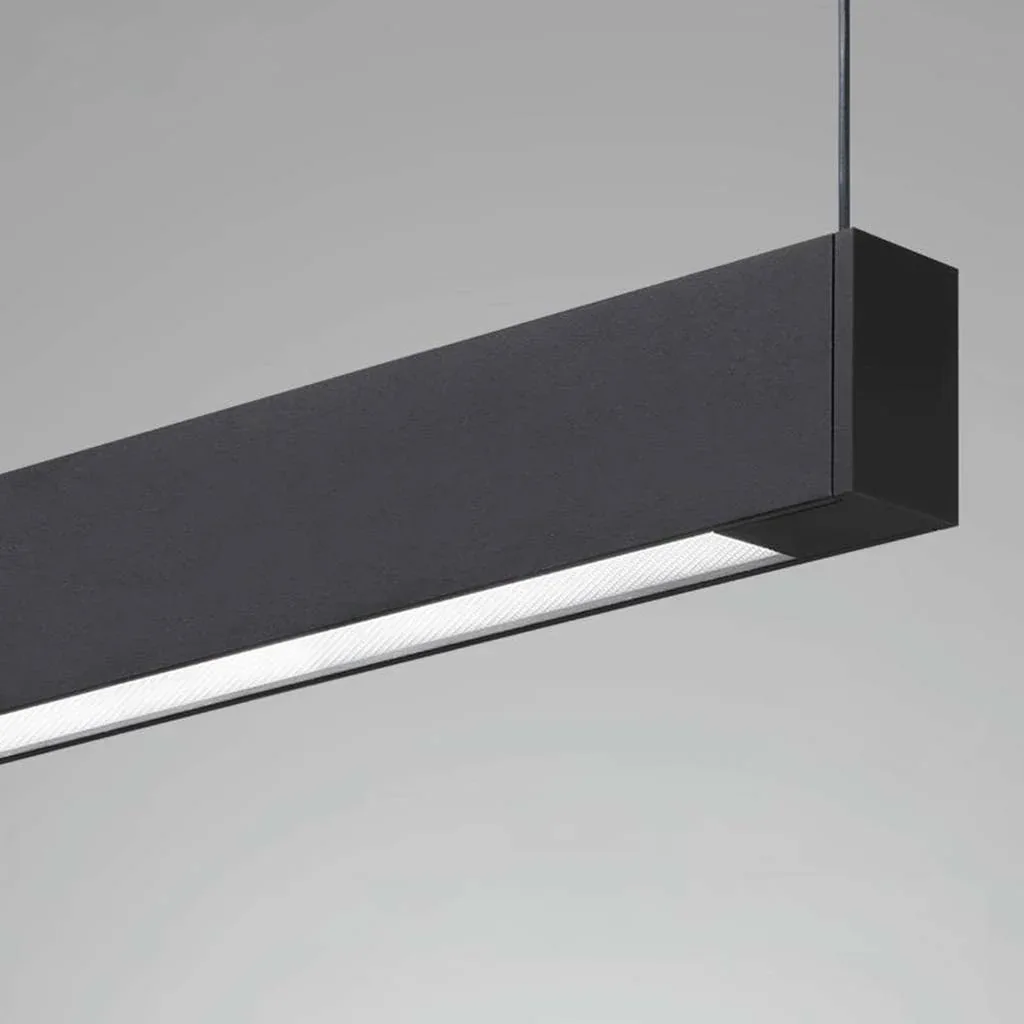 Matte Black Linear Pendant Light